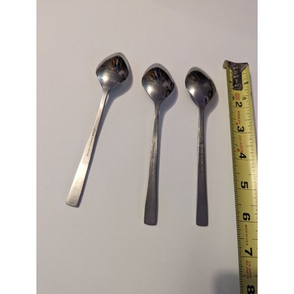 VTG CARLYLE Hong Kong stainless cameo pattern lot 3teaspoons replacement - Picture 9 of 9